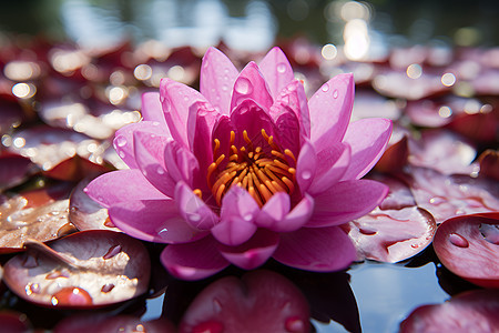 粉色莲花背景图片