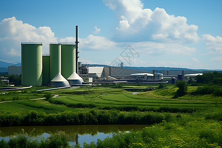 绿色生态工厂高清图片