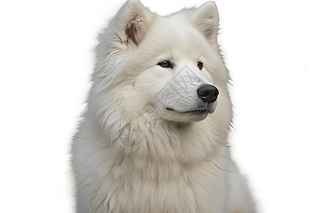 毛茸茸的萨摩耶犬图片