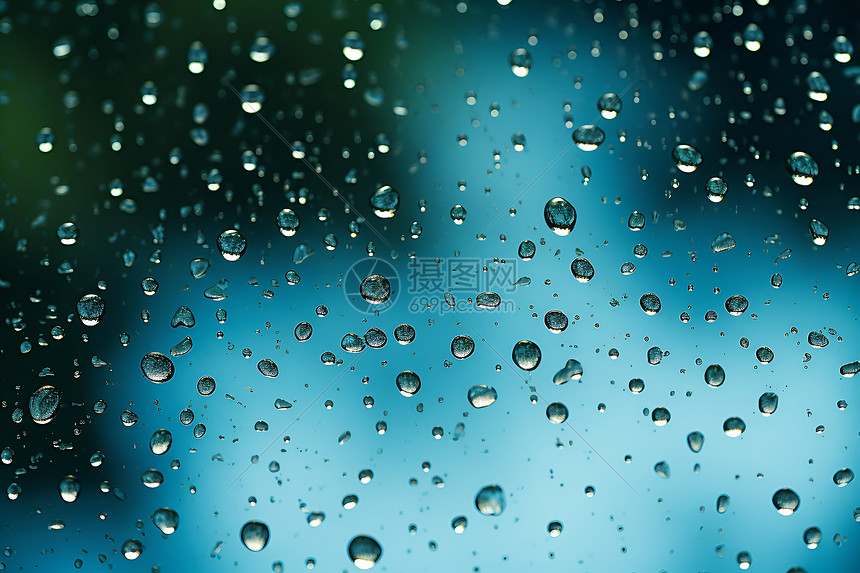 窗上的雨水图片