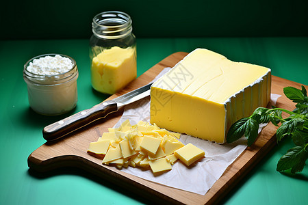 美味健康的奶制品奶酪背景图片