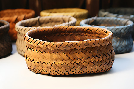 手工编织的篮子图片