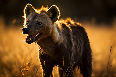 捕食的鬣狗图片
