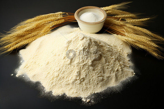 健康饮食的小麦面粉图片