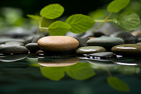 宁静的池塘景观图片