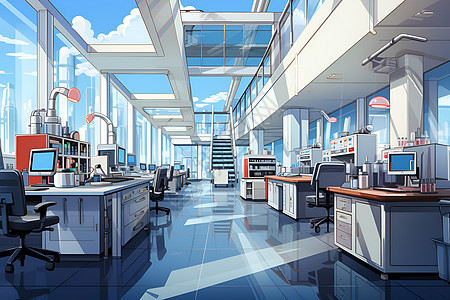现代医学实验室背景图片