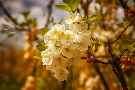 美丽绽放的樱花花朵图片