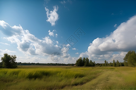 乡村画卷的田园风光背景图片