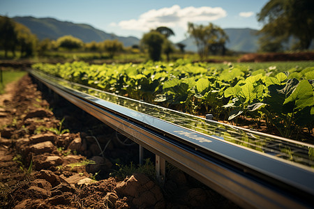 太阳能农田中的绿色革命图片