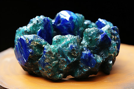 天然矿物的蓝色水晶宝石图片