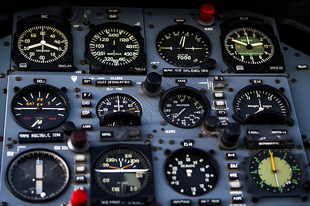 飞机驾驶舱的仪表盘图片