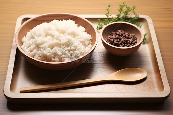 新鲜的一碗米饭图片