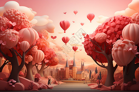 浪漫的气球之城图片
