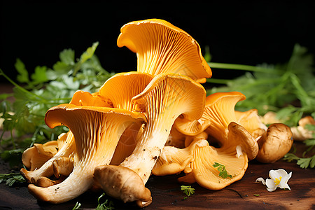 微距蘑菇鲜美的蘑菇背景