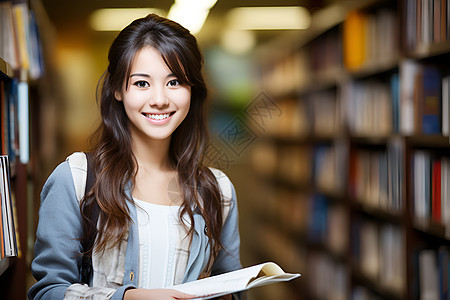 阅读的女大学生图片