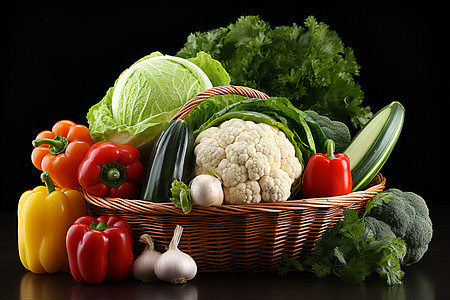篮子里的蔬菜图片