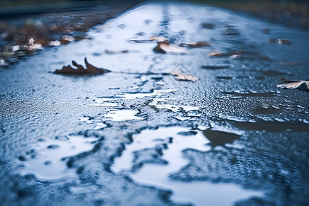 雨后清新的街道背景图片