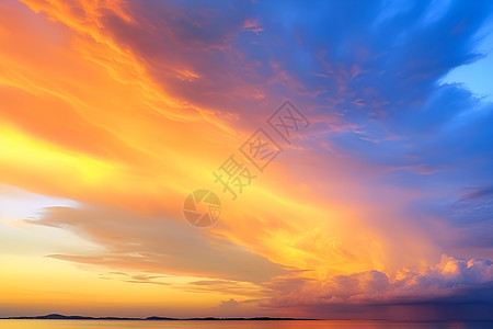 七彩花海七彩天空背景