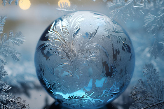 精美的雪花装饰球图片