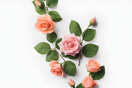 仪式感的粉色玫瑰花朵图片