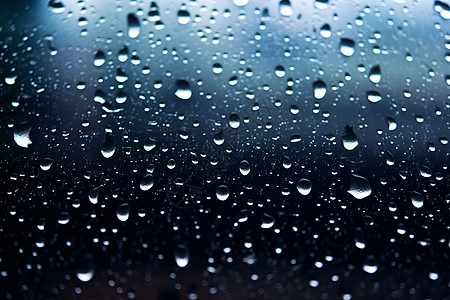 玻璃上透明的雨滴图片