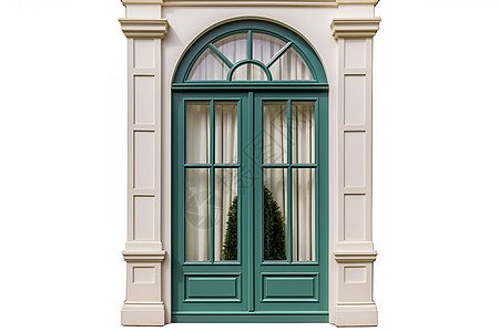 古典门窗的欧式建筑背景图片
