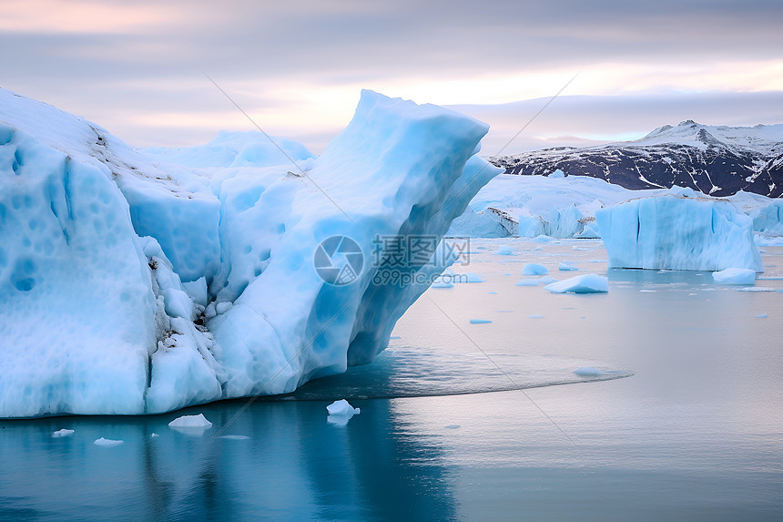 冬天的海洋冰块图片