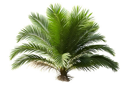 白色背景下的椰子树图片