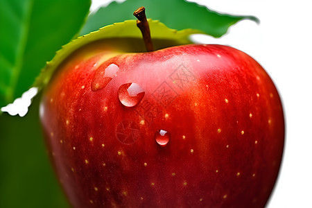 脆甜多汁的红苹果高清图片