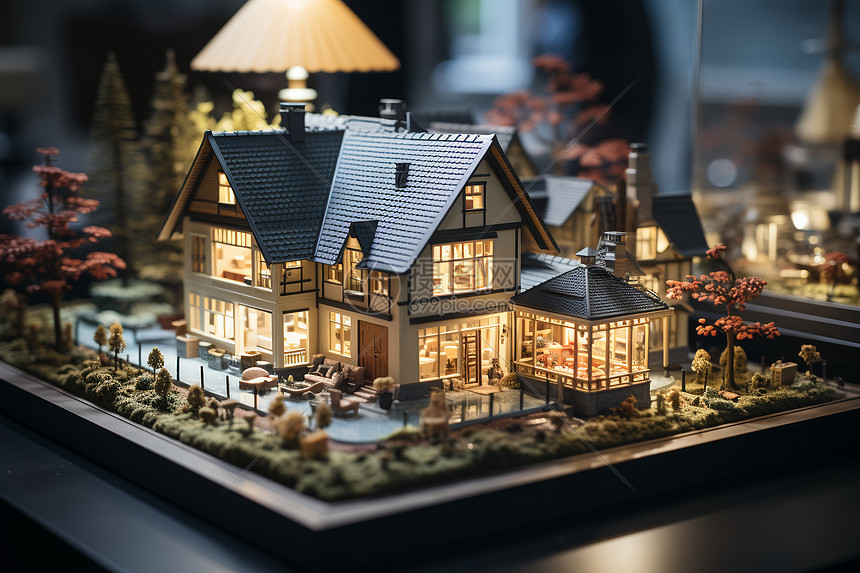 优雅住宅模型展示图片