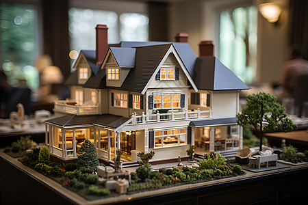 豪宅别墅模型背景图片