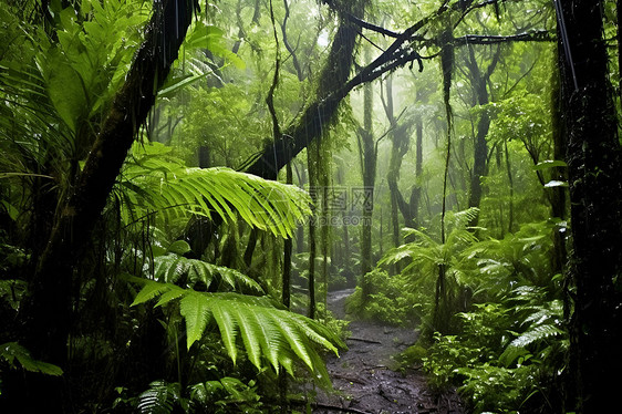 绿意盎然的丛林之美图片