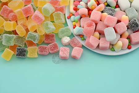 可口的彩色糖果背景图片