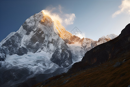 美丽的雪山山脉图片