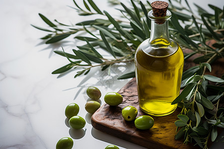 健康的橄榄和油图片