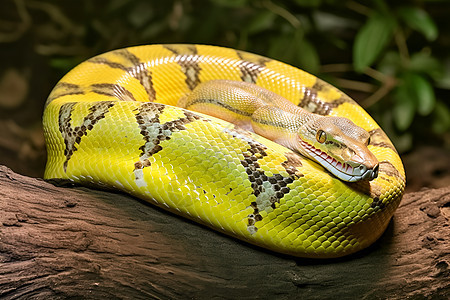 金色的蟒蛇背景图片