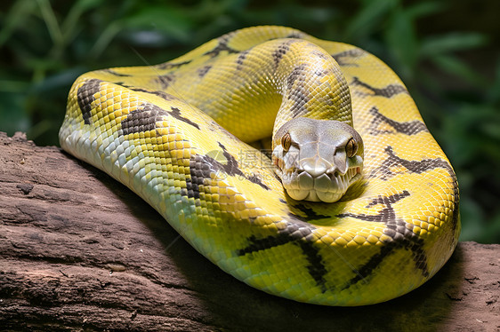 黄色蟒蛇图片