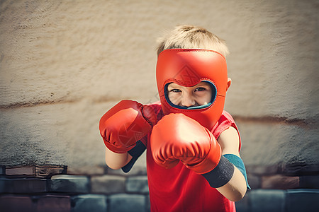 超级英雄的拳击少年背景图片
