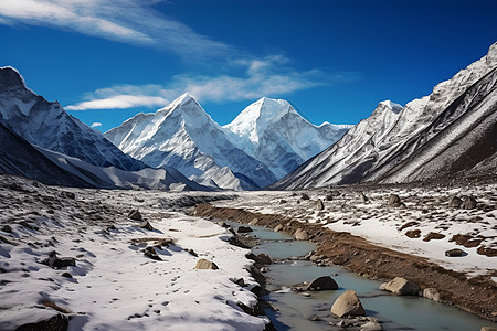 壮丽山河著名的喜马拉雅山背景