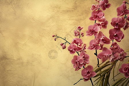 素雅的兰花背景插图背景图片