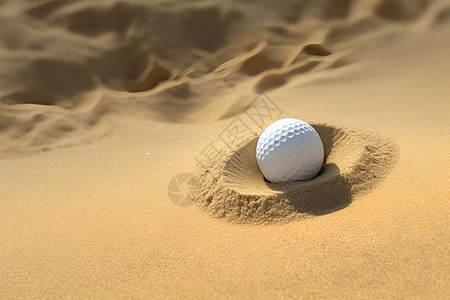 沙漠中的高尔夫球背景