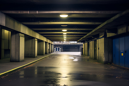 商业建筑的地下停车场背景图片