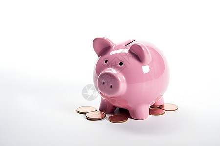 小猪存钱罐背景图片