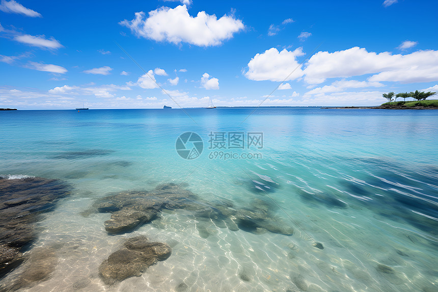宁静海岛的美丽景观图片
