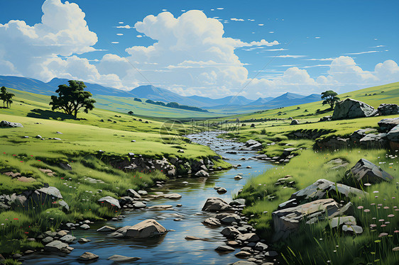 内蒙古草原的壮丽景色图片