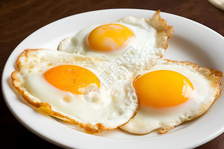 盘子里健康的鸡蛋图片