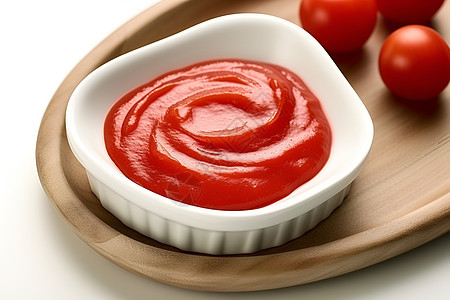 新鲜熬制的番茄酱背景图片