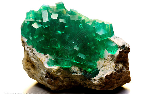 绿色岩石晶体样品高清图片