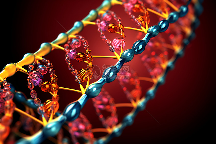 遗传彩色基因结构图片