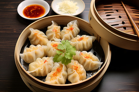 美味的中式蒸饺图片